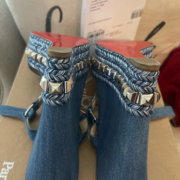 Christian Louboutin cataclou 140 Jean wedge - Picture 3 of 10